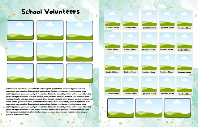 Splashtastic template, pages 6 and 7