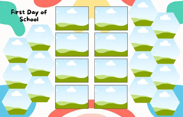 Splashtastic template, pages 8 and 9
