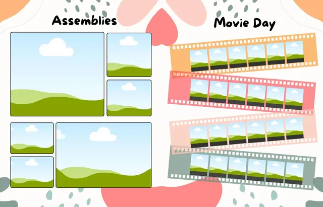 Splashtastic template, pages 14 and 15