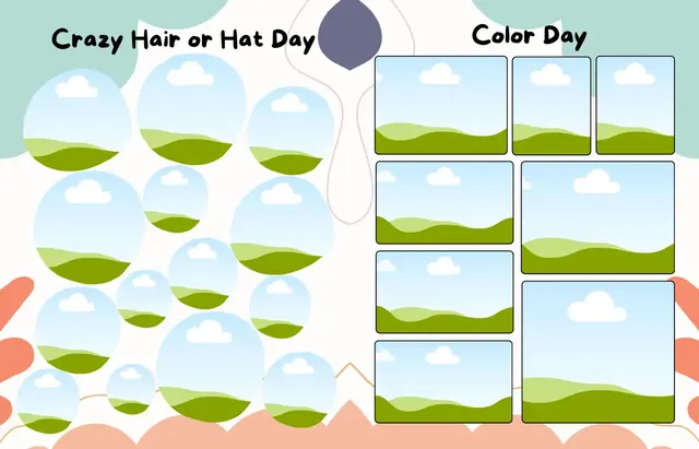 Splashtastic template, pages 16 and 17