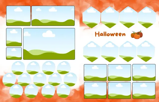 Splashtastic template, pages 18 and 19