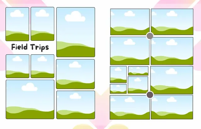 Splashtastic template, pages 32 and 33
