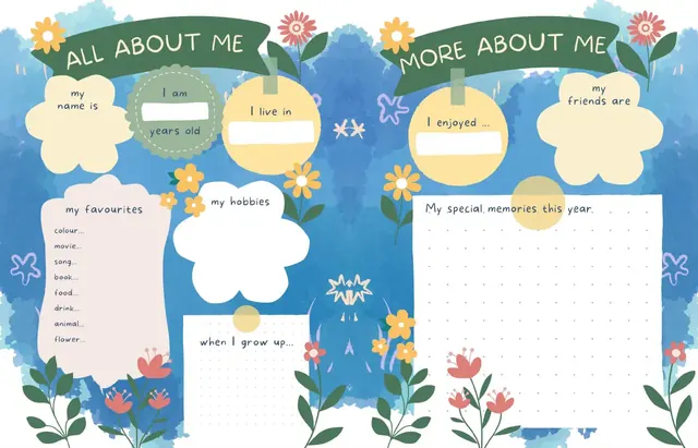 Splashtastic template, pages 54 and 55