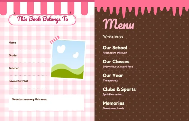 Sprinkle Shop template, pages 2 and 3