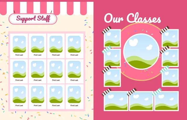 Sprinkle Shop template, pages 8 and 9
