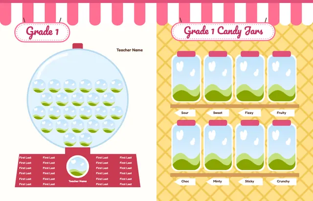 Sprinkle Shop template, pages 12 and 13