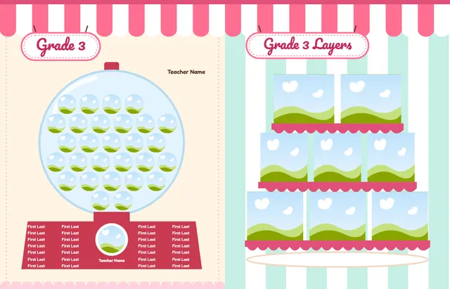 Sprinkle Shop template, pages 16 and 17