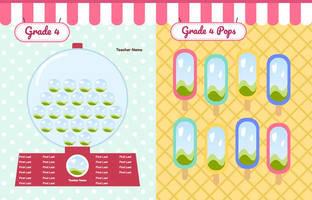 Sprinkle Shop template, pages 18 and 19