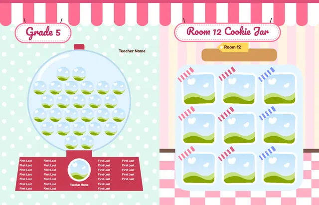 Sprinkle Shop template, pages 22 and 23