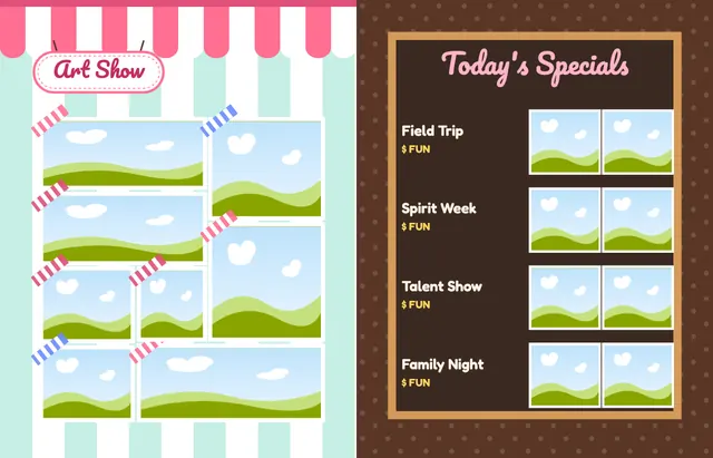 Sprinkle Shop template, pages 32 and 33