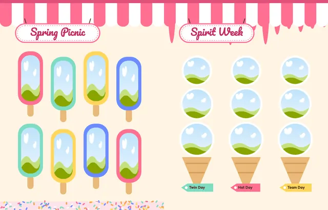 Sprinkle Shop template, pages 34 and 35