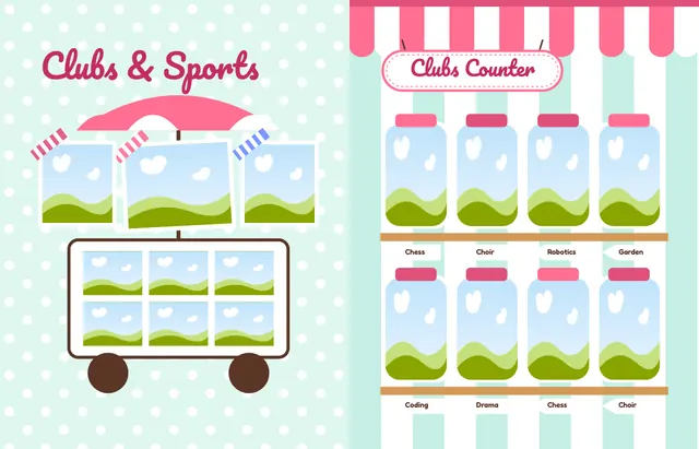 Sprinkle Shop template, pages 38 and 39