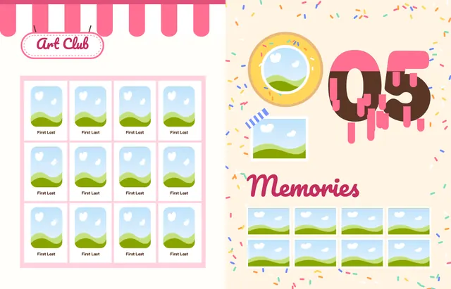 Sprinkle Shop template, pages 42 and 43