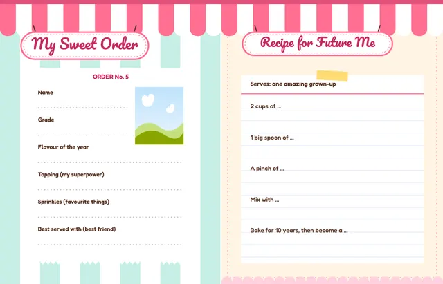 Sprinkle Shop template, pages 46 and 47