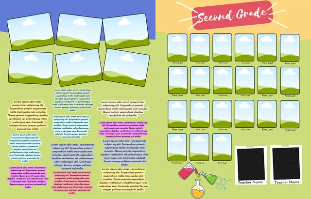STEM template, pages 12 and 13