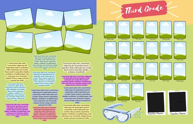 STEM template, pages 14 and 15