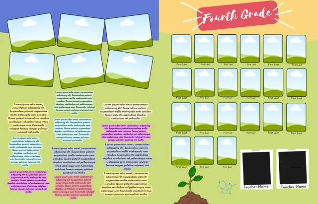 STEM template, pages 16 and 17