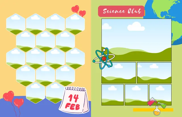 STEM template, pages 38 and 39