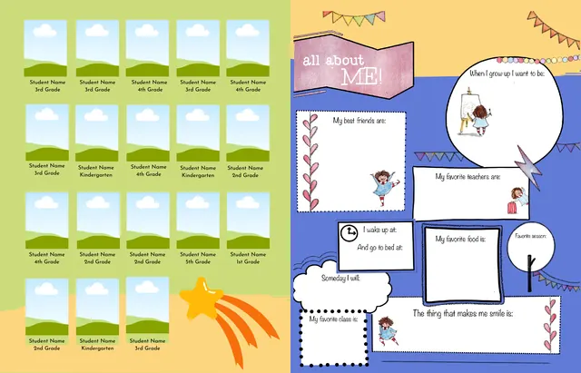 STEM template, pages 54 and 55