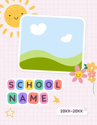 Sticker Book template, cover