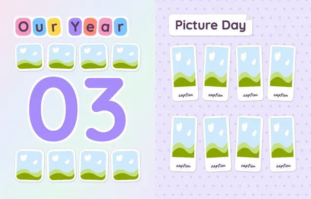 Sticker Book template, pages 24 and 25