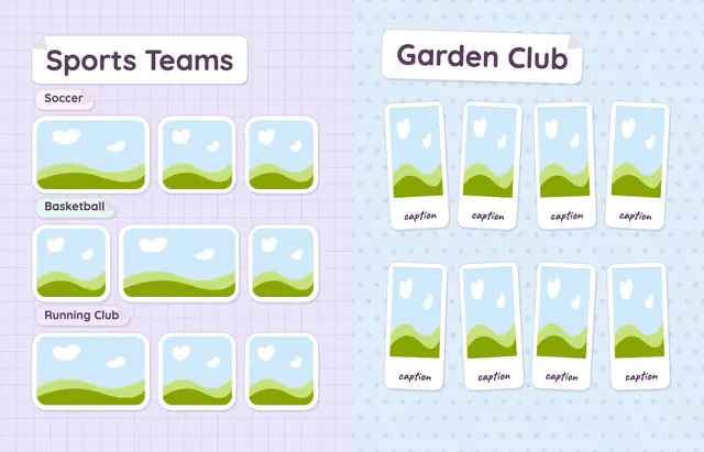 Sticker Book template, pages 40 and 41