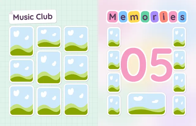 Sticker Book template, pages 42 and 43