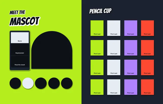 Supply Closet template, pages 6 and 7