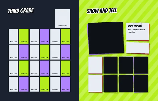 Supply Closet template, pages 18 and 19