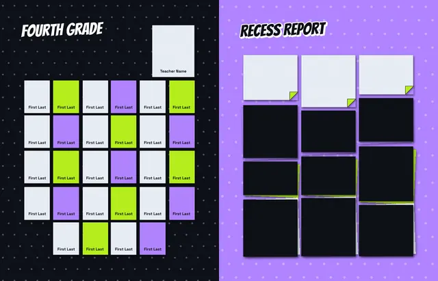 Supply Closet template, pages 20 and 21