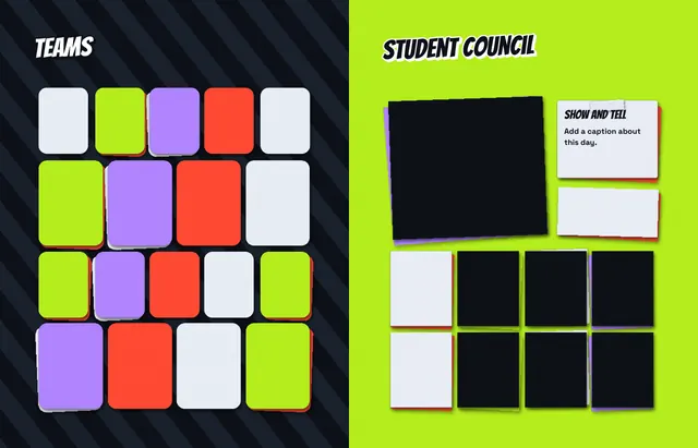 Supply Closet template, pages 40 and 41