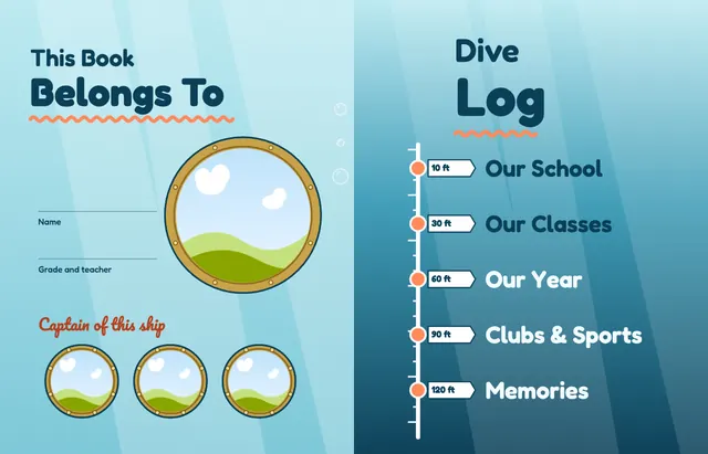 Under the Sea template, pages 2 and 3