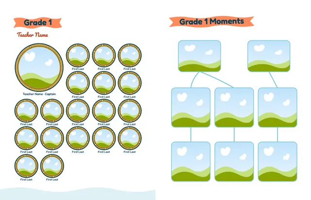 Under the Sea template, pages 12 and 13