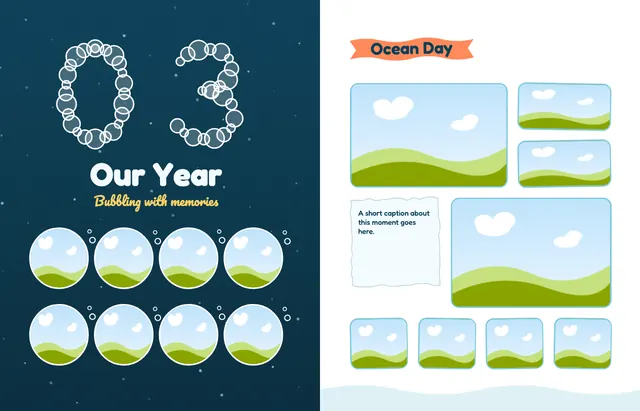 Under the Sea template, pages 24 and 25