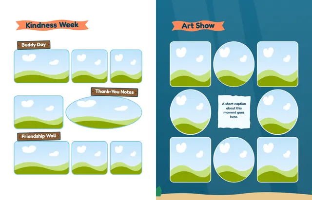 Under the Sea template, pages 32 and 33