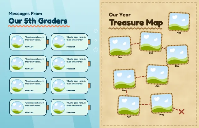 Under the Sea template, pages 44 and 45