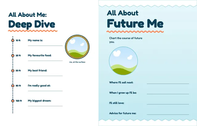 Under the Sea template, pages 46 and 47