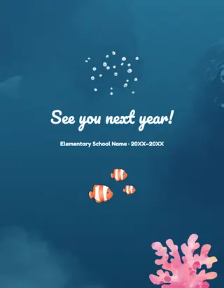Under the Sea template, back cover