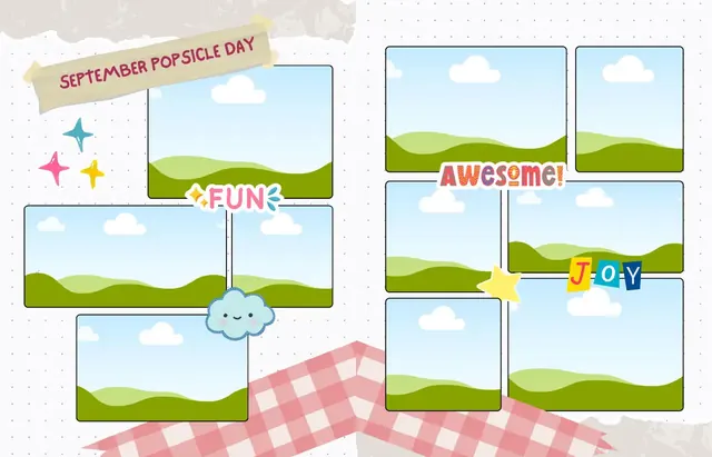Unfolding Memories template, pages 6 and 7
