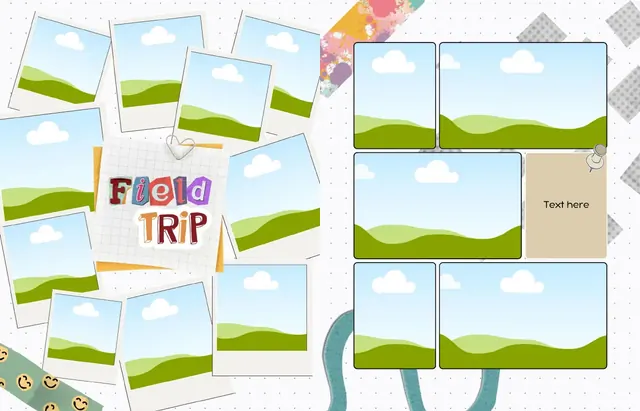Unfolding Memories template, pages 12 and 13