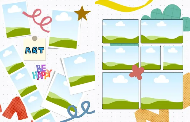 Unfolding Memories template, pages 14 and 15