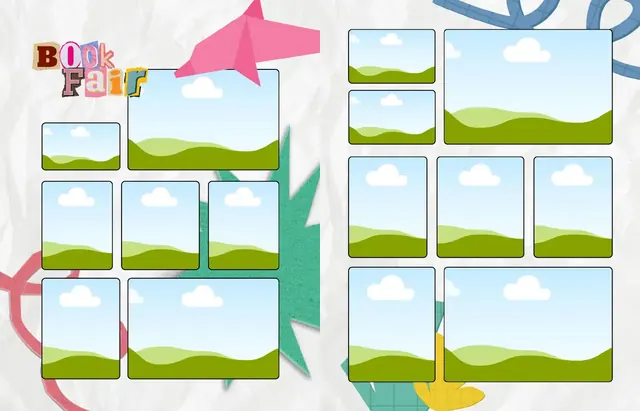 Unfolding Memories template, pages 24 and 25