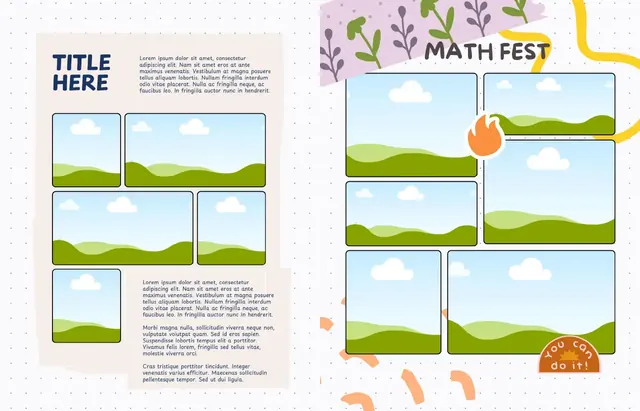 Unfolding Memories template, pages 28 and 29