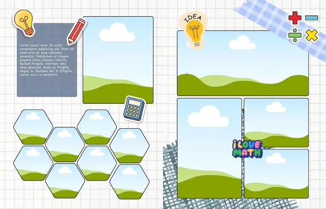 Unfolding Memories template, pages 30 and 31