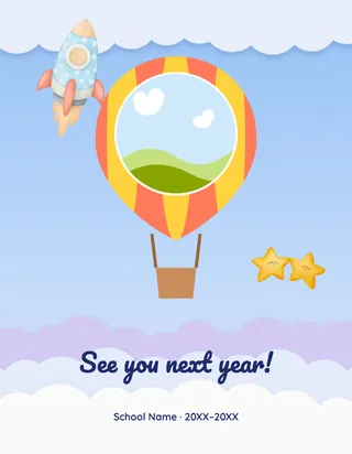 Up, Up and Away template, back cover