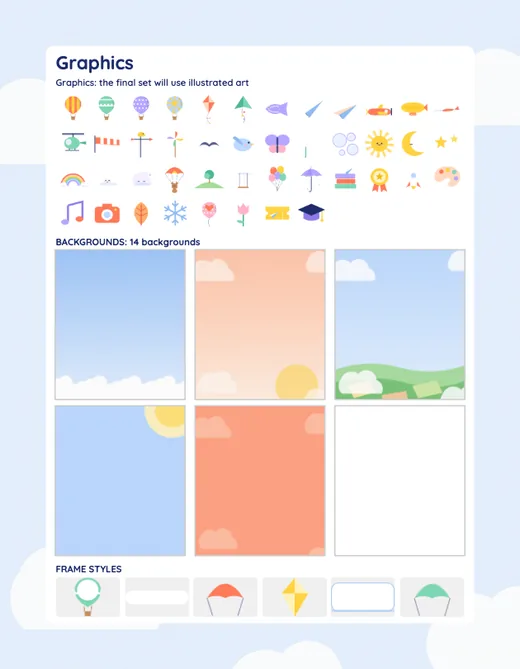 Up, Up and Away style guide, page 2