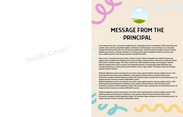 Vibrant Strokes template, pages 2 and 3