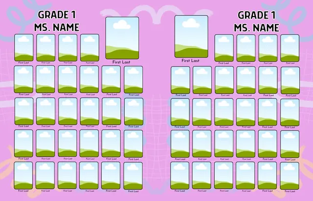 Vibrant Strokes template, pages 8 and 9
