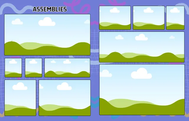 Vibrant Strokes template, pages 24 and 25