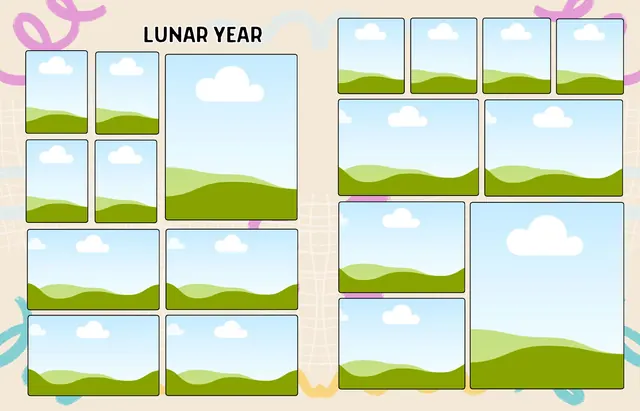 Vibrant Strokes template, pages 28 and 29